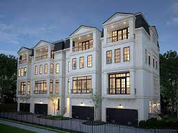 Four 4 Story Townhomes In Houston By Preston Wood Assoc Brownstone Homes Townhouse Designs Townhouse Exterior