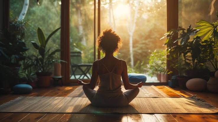 Yoga listening practice quiet body