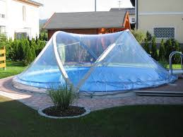 Rundkuppel Fur Aufstellbecken Cabrio Dome Poolabdeckung Hauser Mit Pool