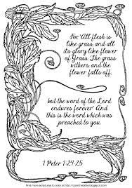 1 peter 1:25 bible verse coloring page. Color The Bible Coloring Page Of 1 Peter 1 24 25