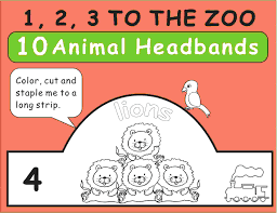 1 2 3 To The Zoo Eric Carle Animal Headbands Eric Carle Zoo Crafts Zoo