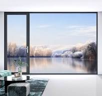 Aluminium Framed windows White Powder Coating Tinted Glass Window Golden Brown Colored