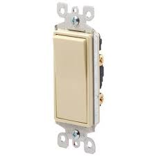 Leviton Part 042 05601 02i Leviton 15 Amp Decora Grounding Rocker Light Switch With Quickwire Ivory Wall Switches Home Depot Pro
