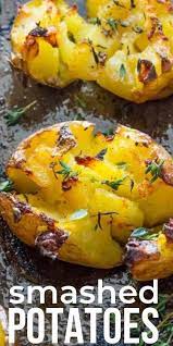 Best Crispy Smashed Potatoes Recipe Very Quick And Easy Baked In Oven Just Like Pionee Potato Recipes Side Dishes Best Potato Recipes Healthy Potato Recipes