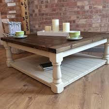 Large Square Handmade Solid Pine Farmhouse Coffee Table In 2020 Coffee Table Farmhouse Coffee Table Large Square Coffee Table