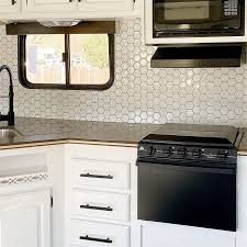 Check spelling or type a new query. Zonyon 10 Sheet Vinyl Peel And Stick Backsplash Waterproof Self Adhesive Backsplash Tiles Wall Sticker 3d Honeycomb Stick On Tiles For Kitchen Bathroom 12 X 12 White Hexagon Wayfair