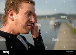 Extreme swimmer Adrian Alejandro Wittwer prepares to swim from Bodman  (Baden-Wuerttemberg) in the direction of Bregenz (Austria) through Lake  Constance in Bodman, Germany, 05 July 2013. The 26-year-old athlete from  Switzerland wants