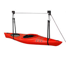 Great Working Tools Kayak Hoist Lift Hanging 2 Pulley System Garage Ceiling Mount 125 Pound Capacity Heavy Duty Bicycle Paddleboard Canoe And Ladder Storage Tool Walmart Com