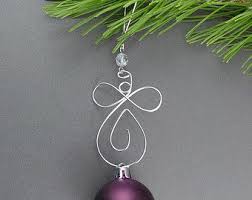 Angel Christmas Ornament Hanger Holiday Tree Ornament Hook With Beads Handmade Wire Christmas Tree Ornament Hooks Unique Christmas Ornaments Wire Ornaments