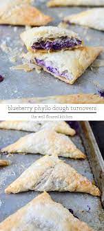 Phyllo dough can be filled with a variety of savory ingredients or sweet ingredients for appetizers, desserts or entrees. Blueberry Phyllo Dough Turnovers Phyllo Recipes Blueberry Recipes Puff Pastry Recipes