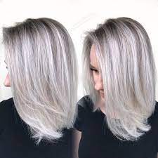 Icy White Platinum Blonde Balayage Lob Platinum Blonde Balayage Blonde Balayage Balayage Hair Blonde Medium
