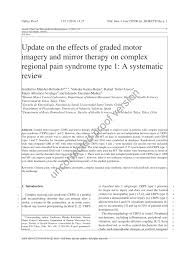 Pdf Update On The Effects Of Graded Motor Imagery And Mirror Therapy On Complex Regional Pain Syndrome Type 1 A Systematic Review