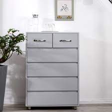 Check out our deep drawers dresser selection for the very best in unique or custom, handmade pieces from our dressers & armoires shops. Tall Dressers For Bedroom 6 Drawer Dresser In Home Heavy Duty Mdf Chest Of Drawers Side Table Bedroom Furniture Vertical Storage Cabinet For Closet Entryway Hallway Nursery Office Gray Q14247 Walmart Com