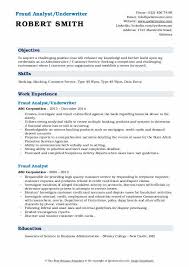 Fraud Analyst Resume Samples Qwikresume