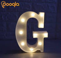 Pooqla LED Marquee Letter Lights Sign, Light Up Alphabet Letter for Home  Party Wedding Decoration G