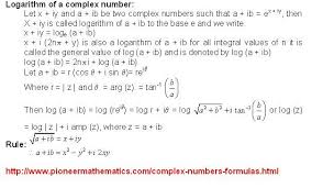 Logarithm Of A Complex Number Pioneer Mathematics Math Formulas Math Formulas Complex Numbers Mathematics
