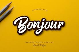 1 style uncategorized 2 downloads. Bonjour Modern Script Font 575617 Brush Font Bundles In 2020 Modern Script Font Script Fonts Logo Script Fonts