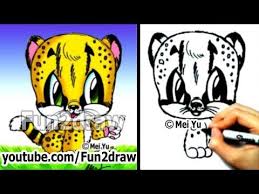Easy cheetah drawing at getdrawings free download. How To Draw Animals How To Draw A Baby Cheetah Fun2draw Animal Drawings Cute Art