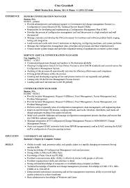 configuration manager resume samples