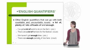 Quantifiers are used at the beginning of noun phrases. Countable Uncountable Nouns And Quantifiers Upv Youtube