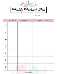 2019 Fitness Planner Free Printable Simply Stacie