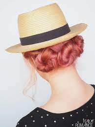 Easy Hat Hairstyle Tutorial Hair Romance In 2021 Hat Hairstyles Hair Tutorial Hair Romance