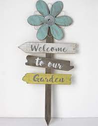 What are the sayings on a wood sign? Antique Wood Garden Stake Wooden Sign With Layered Iron Wire Flower Buy Decorative Garden Signs Wood Craft Signs Funny Wooden Signs Product On Alibaba Com