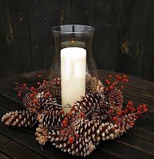 10 Ideas Of Pine Cones And Candles Arrangements Shelterness Christmas Centerpieces Candle Arrangements Pine Cone Decorations