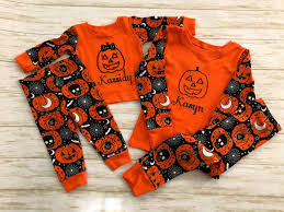 Personalized Halloween Pajamas Kids Glow In The Dark Etsy