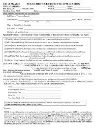 Citizen, your birth certificate may be your most important document. Texas Birth Certificate Application Form Pdf Fill Out And Sign Printable Pdf Template Signnow