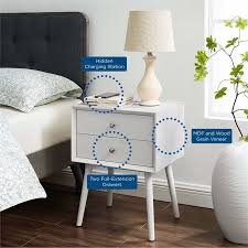 Floating nightstand with drawer and wooden pattern on it, floating shelf with drawer, floating shelves, floating shelf, nightstand pair, yatsmancrafts. Modway Ember Modern Wooden Nightstand With Usb Ports In White Eei 4343 Whi Whi