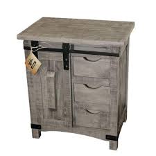 Modern rustic diy nightstand with drawer | diy end table. Million Dollar Rustic Nightstands 02 2 123a 110 Ns Barn Door Nightstand Charcoal Grey 3 Drawers From Jazzi Rae S Furniture