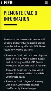 The home, away, third and goalkeeper adidas kits of juventus which play in serie a of italy for the season 2019 / 2020 for fifa 16, fifa 15 and fifa 14, in png and rx3 format files + minikits and logos. Ea Sports Responde Y Calma A Los Fanaticos Sobre La Situacion De Juventus En El Fifa 20 Bolavip