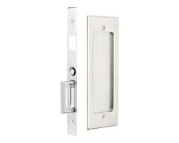 Complete with strikeplates and screws. Emtek 2116 Modern Rectangular Dummy Pocket Door Mortise Lock