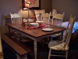 Farmhouse Rustic Table Bench 4 Pressback Chairs Distressed Newly Built Ready For Your Home Harvest Table G Oak Dining Room Set Dining Table Redo Furniture