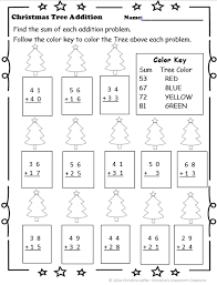 A Christmas Freebie Double Digit Addition And A Color By Number Activity Regrouping Christmas Addition Christmas Math