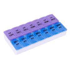 The weekly pill organizer, includes 14 compartments, can be used as 7 or 14 days medication planner. Apex Twice A Day Am Pm Weekly Pill Organizer Medicine Organizer With See Through Lids Walmart Com Walmart Com