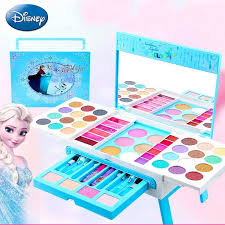 New Cartoon Girls Frozen Dressing Tables Makeup Toys Dream Princess Table Set House Toys Water Soluble Children S Cosmetics Makeup Toys Girl Cartoon Frozen Toys