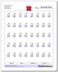 One By Two Digits 80s And 90s Worksheet Multiplication Worksheet Multiplication Worksheets Math Fact Worksheets Multiplication Practice
