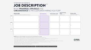 A Customer Jobs To Be Done Canvas Social Goals Job Job Description