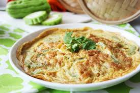 Chinese Style Fried Bitter Gourd Omelette Recipe Bitter Gourd Stuffed Peppers Asian Seasoning
