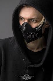 Steampunk Cyberpunk Ledermaske Renfest Leather Face Mask Leather Mask Steampunk Mask
