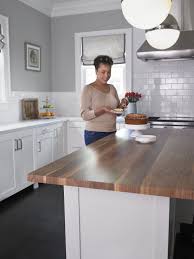 Kitchen With White Cabinets And 180fx Laminate Wide Planked Walnut Island Click Through To Kitchen Countertops Laminate New Kitchen Cabinets Kitchen Remodel