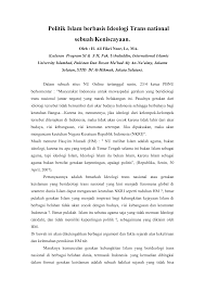 Siapakah ahli sunnah wal jama'ah itu?? Politik Islam Berbasis Ideologi Trans National Sebuah Keniscayaan