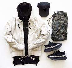 Outfitgrid Featuring Adidas Yeezy Boost 350 V2 Oreo Yeezy Outfit Sneakers Men Fashion Mens Outfits