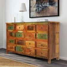 Primary Colors Solid Mango Wood 16 Drawers Dresser Apothecary Cabinet In 2020 Solid Mango Wood Rustic Reclaimed Wood Reclaimed Wood Furniture