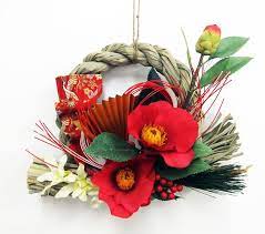 お正月にはこんな素敵な輪飾りを 新春 しめ縄リース 和花 豪華お正月飾り お年賀 きんらん 西陣織正月飾り 送料無料 お正月 飾り 正月 花 アレンジ お正月