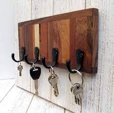Wood Key Rack Wooden Key Organizer Key Holder For Wall Key Recycled Wood Projects Wood Wooden Rack