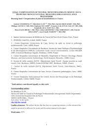 A pleural mesothelioma diagnosis brings many questions and concerns. Pdf Compensation Of Pleural Mesothelioma In France Data From The French National Mesothelioma Surveillance Programme