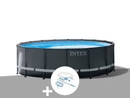 Kit Piscine Tubulaire Intex Ultra Xtr Frame Ronde 4 88 X 1 22 M Kit D Entretien Vente De Intex Conforama